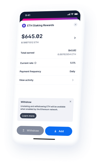 Earn rewards on your crypto
